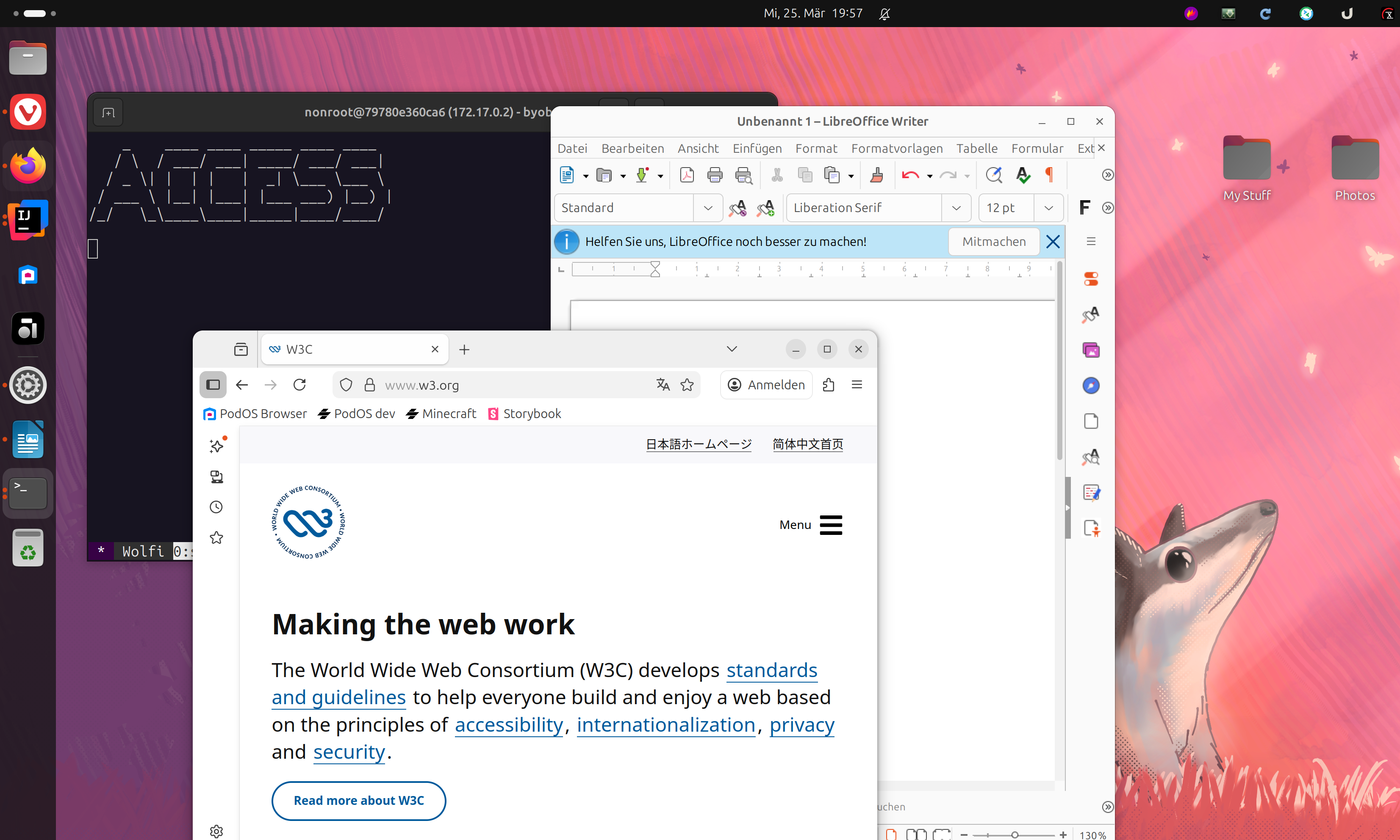 Desktop workspace