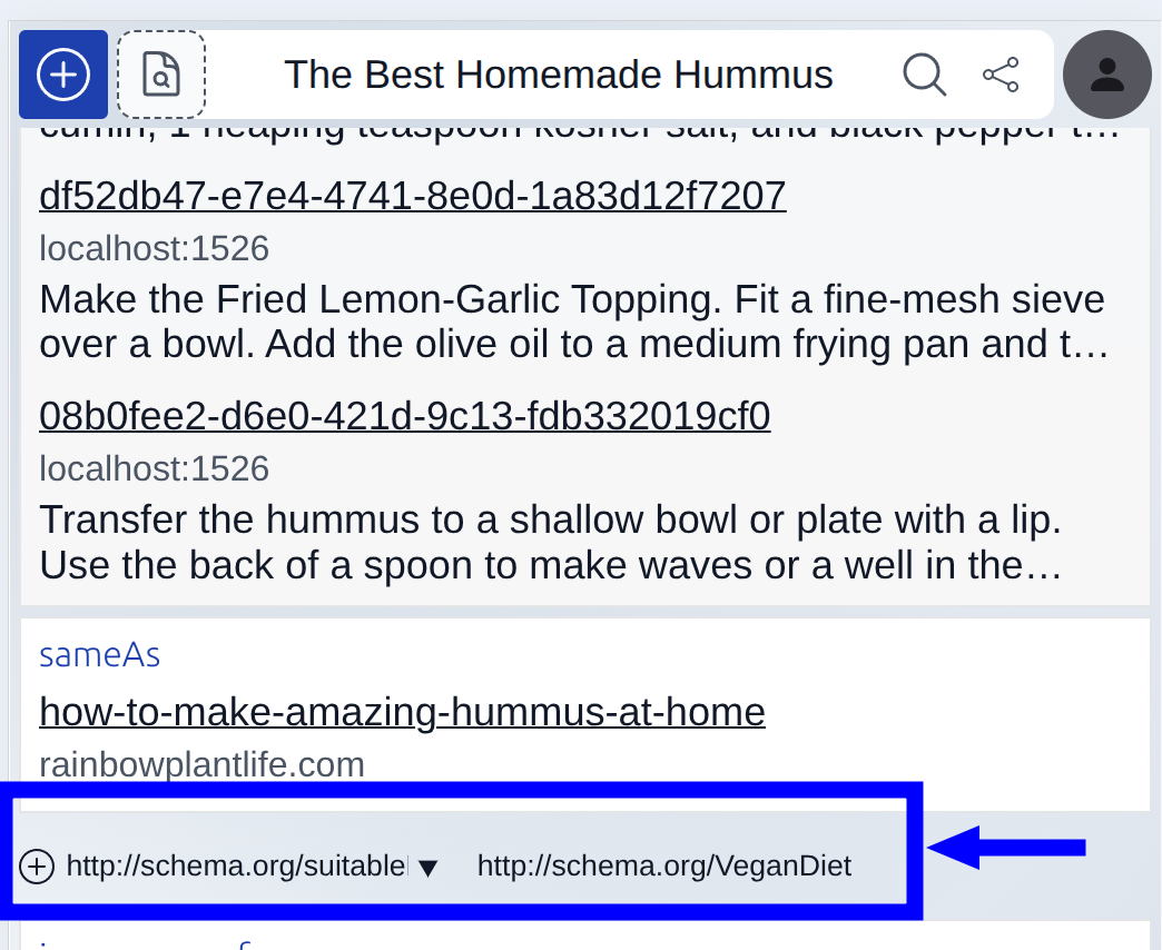 Editing a recipe
